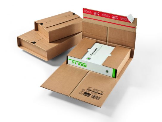 Colompac® Wickelverpackung Buchverpackung aus Wellkarton